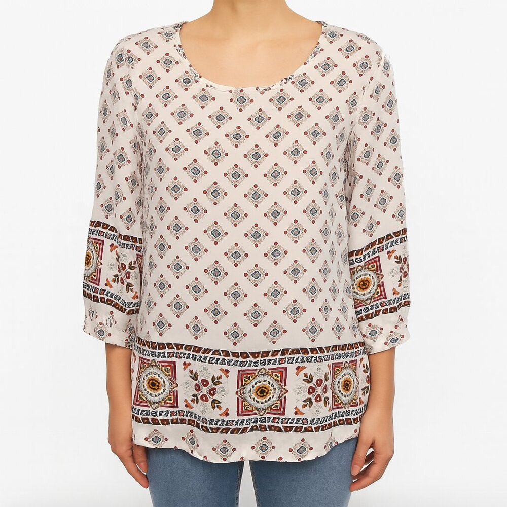 Adrienne 3/4 Sleeve Printed Top